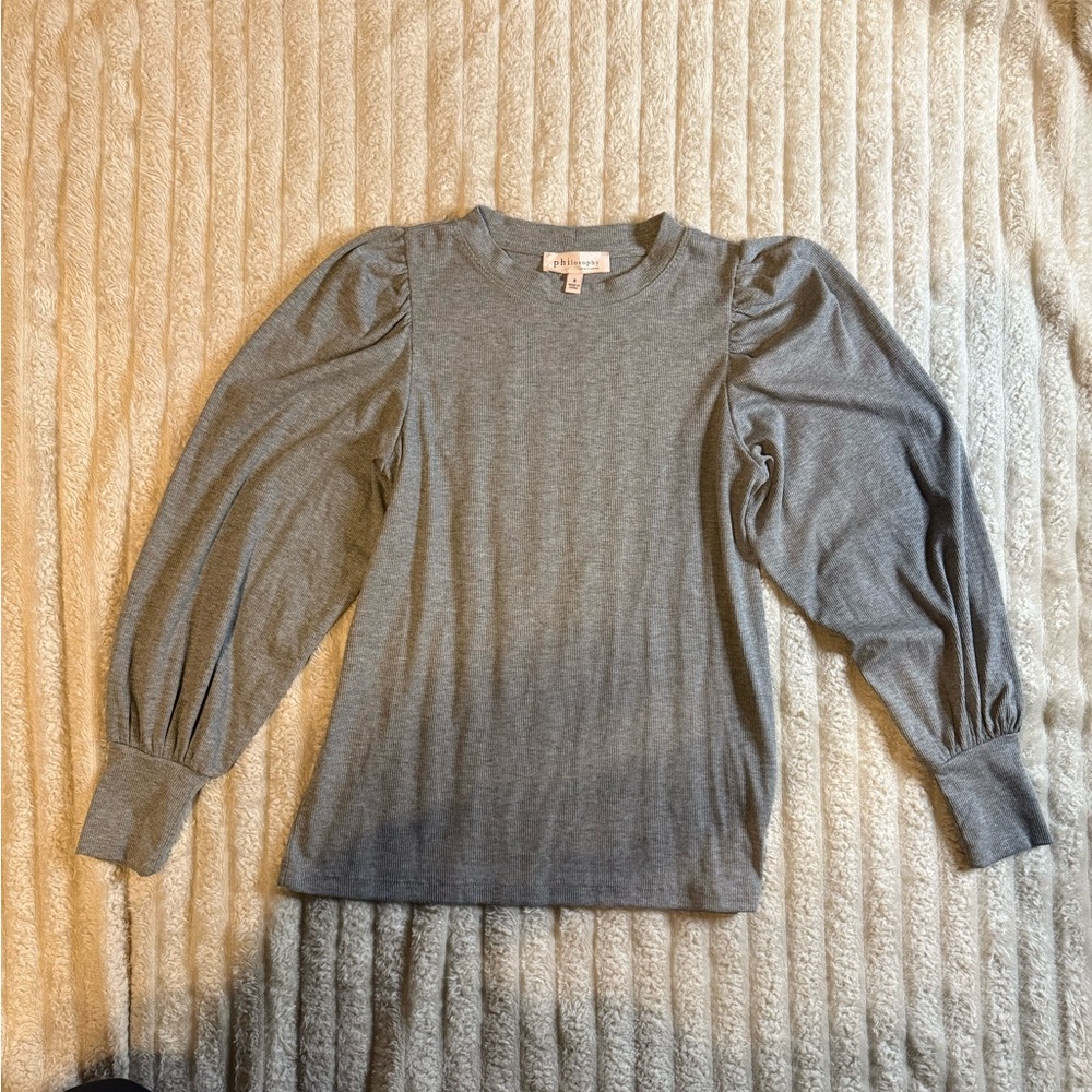 Philosophy Heather Gray Knit Top